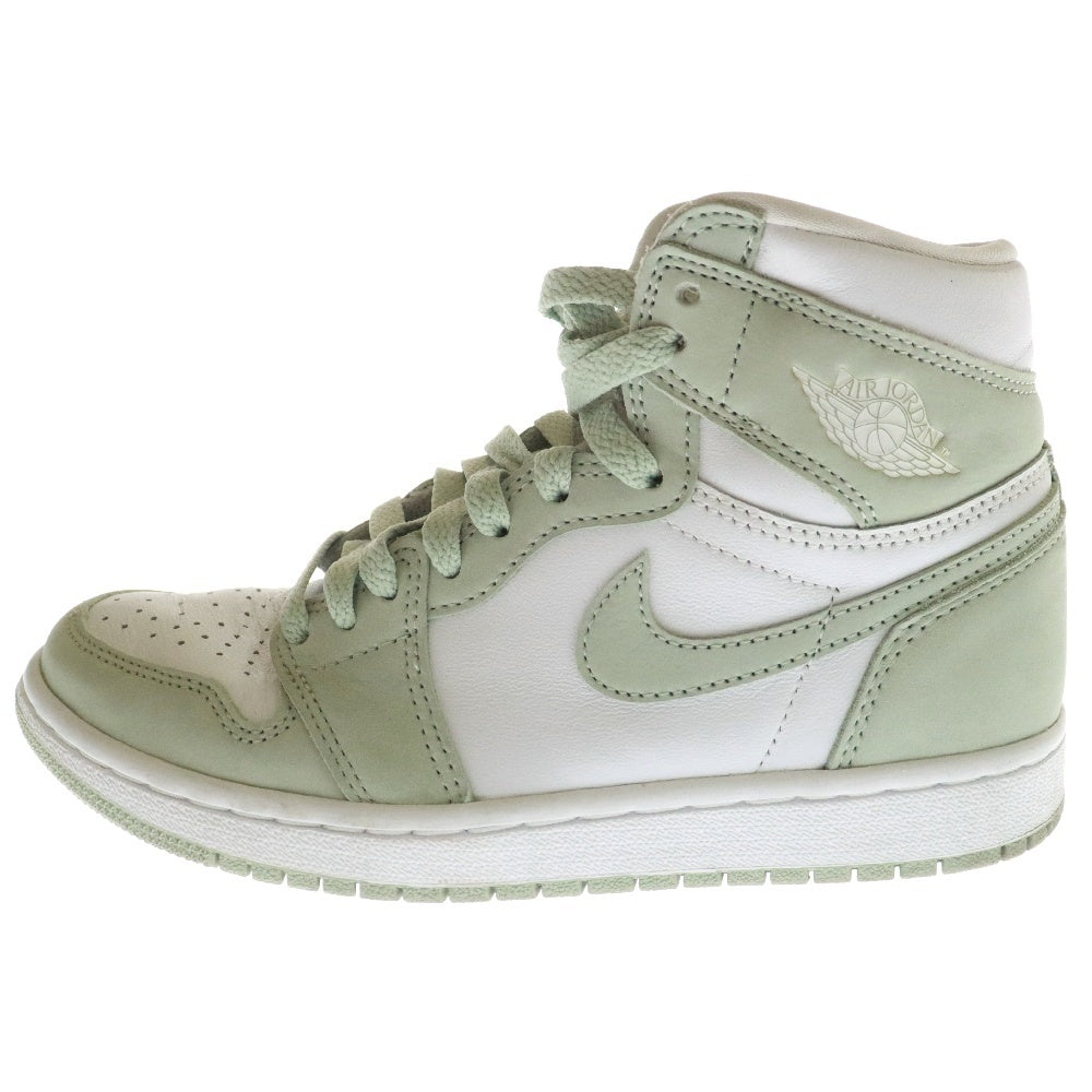 NIKE(ナイキ) WMNS AIR JORDAN 1 HIGH Seafoam ウィメンズ エアジョーダン 1 シーフォーム ハイカットスニーカー レディース ホワイト/グリーン US6/23cm CD0461-002