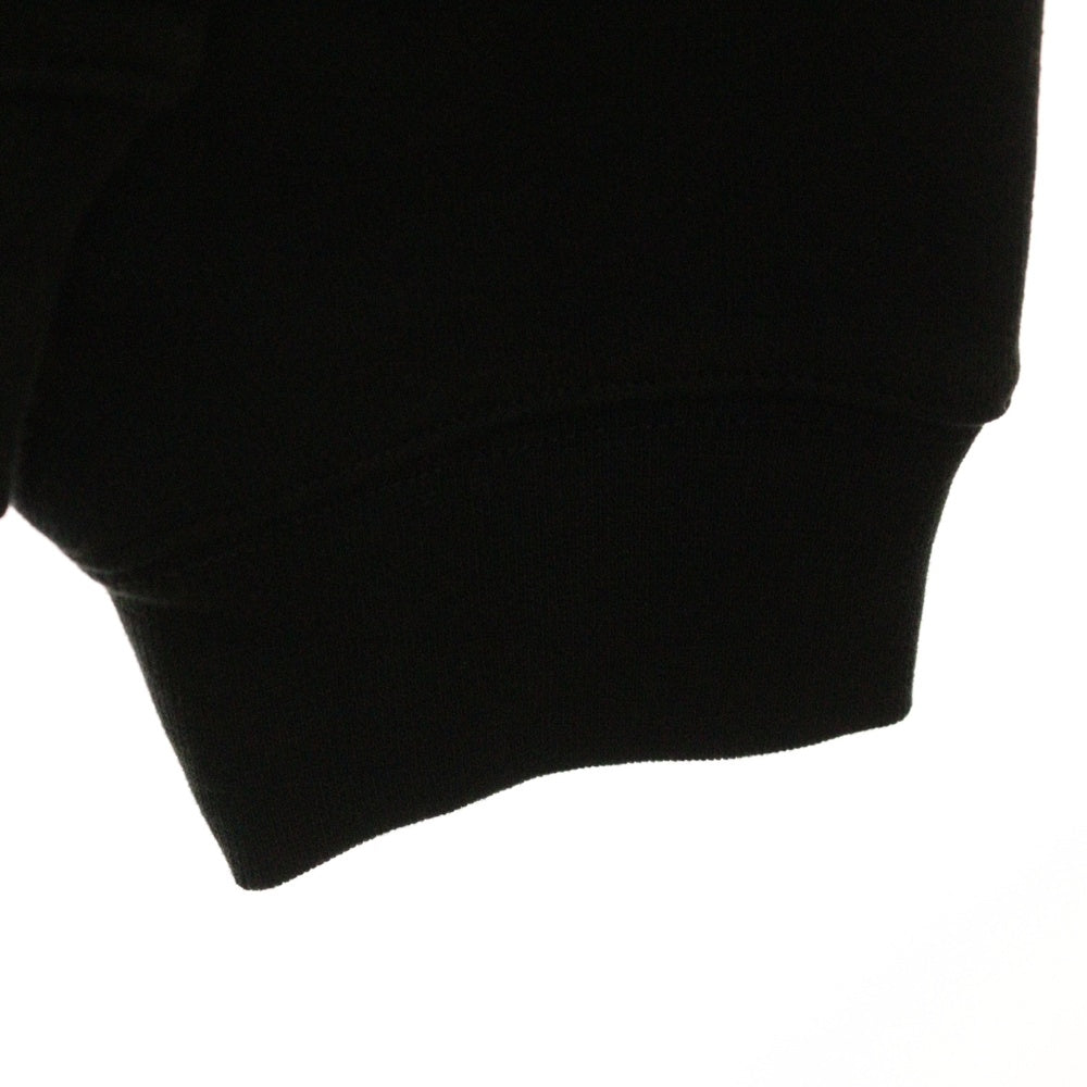 FEAR OF GOD ESSENTIALS(フィアオブゴッド エッセンシャルズ) Flocky Back Logo Sweat Pullover Parka フロッキーバックロゴプリントスウェットプルオーバーパーカー ブラック