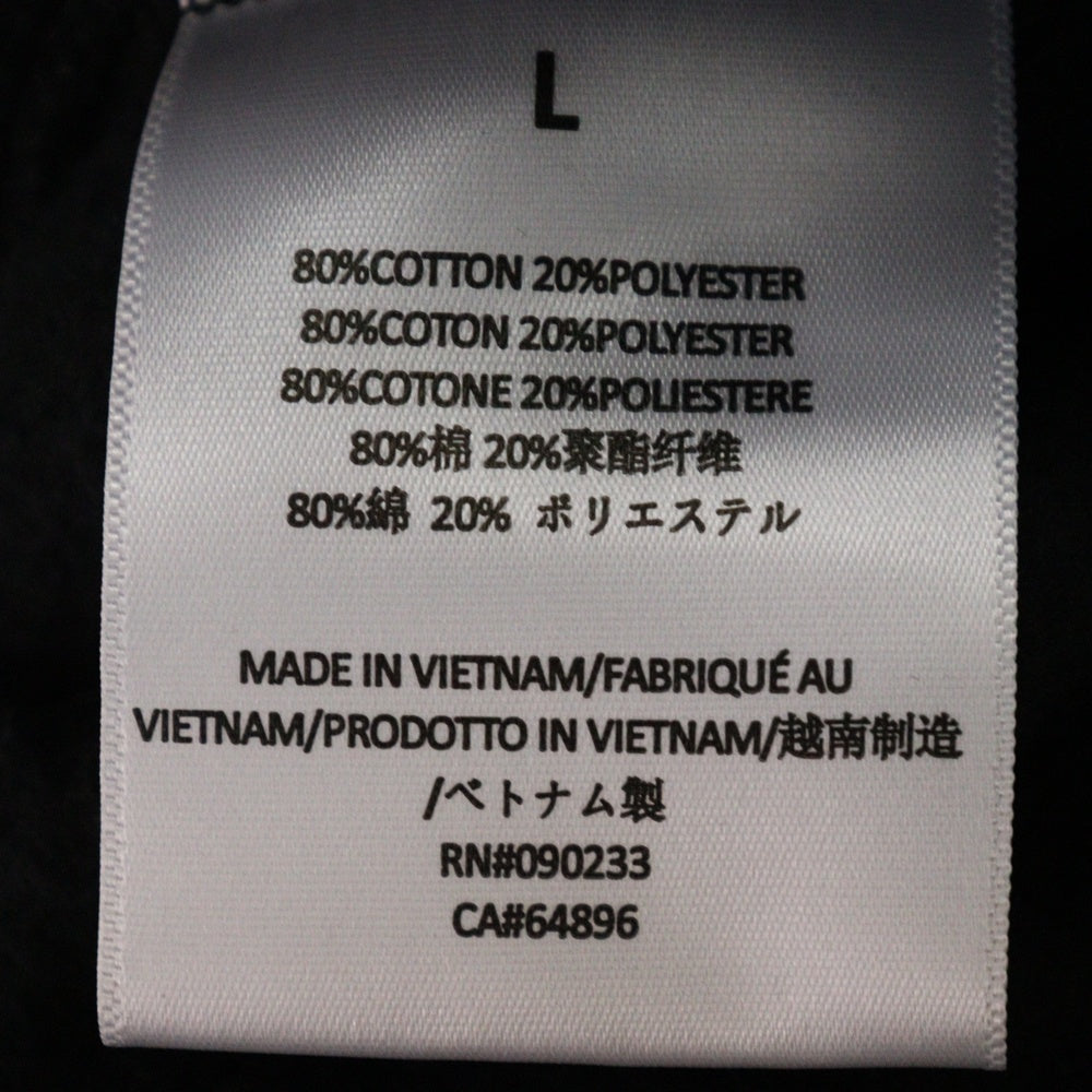 FEAR OF GOD ESSENTIALS(フィアオブゴッド エッセンシャルズ) Flocky Back Logo Sweat Pullover Parka フロッキーバックロゴプリントスウェットプルオーバーパーカー ブラック