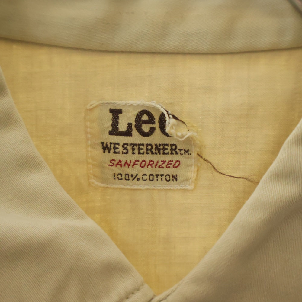 LEE(リー) 60S VINTAGE WESTERNER ヴィンテージ ウエスターナー コットン ウエスタン 長袖シャツ ベージュ