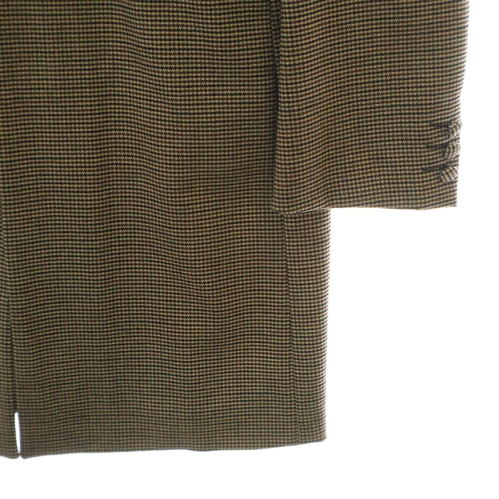 COMME des GARCONS HOMME PLUS(コムデギャルソンオムプリュス) 07AW Archive My Way アーカイブ マイウェイ 千鳥格子柄 ウールロングテーラードジャケット ベージュ PT-J017 AD2007