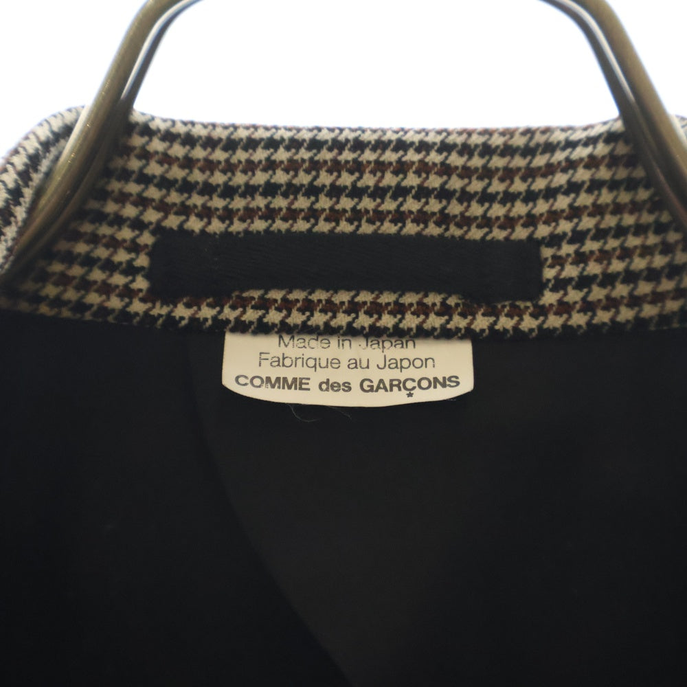 COMME des GARCONS HOMME PLUS(コムデギャルソンオムプリュス) 07AW Archive My Way アーカイブ マイウェイ 千鳥格子柄 ウールロングテーラードジャケット ベージュ PT-J017 AD2007
