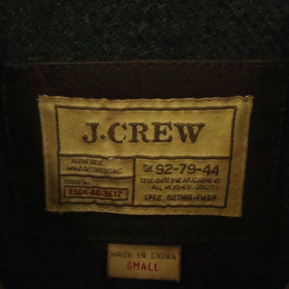 J.CREW(ジェイクルー) カウレザー ジップアップ 襟付き シングル レザージャケット ブラウン