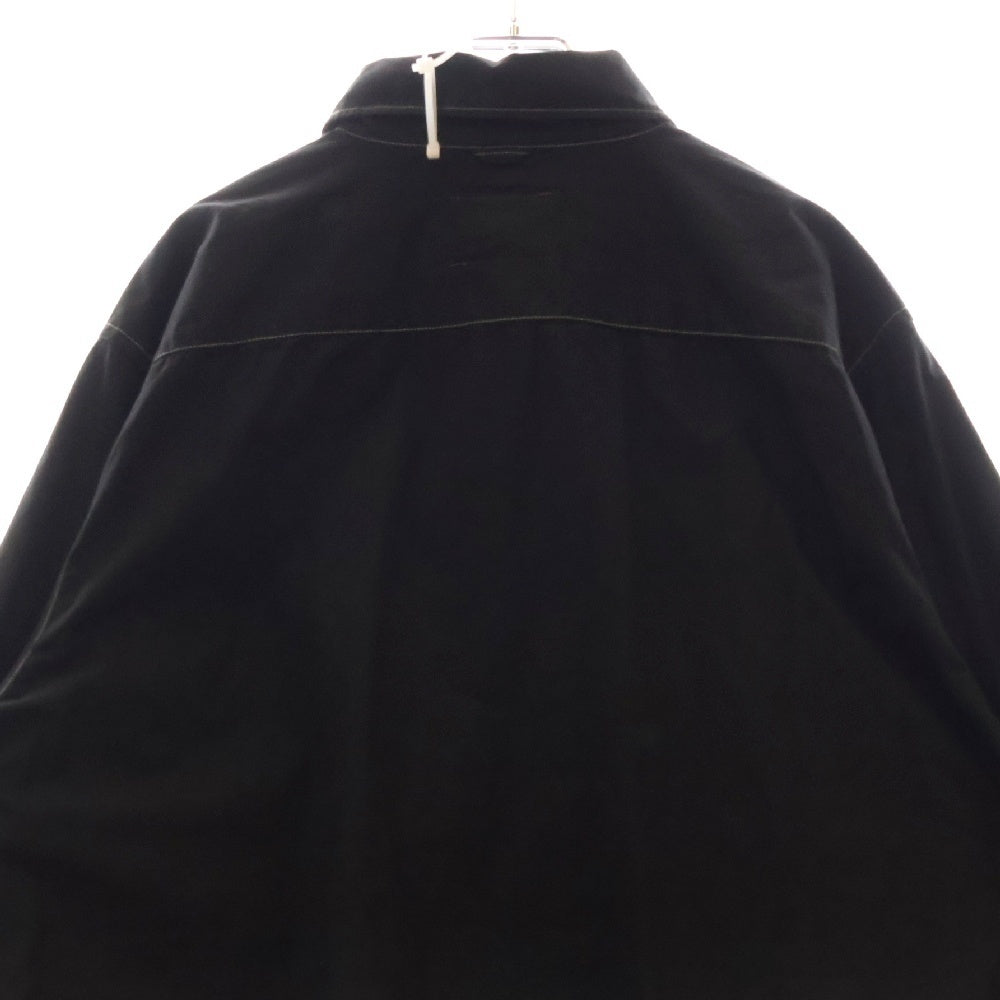 SYU.HOMME/FEMM(シュウ オム フェム) 22SS DYED SUPER ARM SHIRTS ダイスーパーアーム 長袖シャツ ブラック/ホワイト H22SS-01