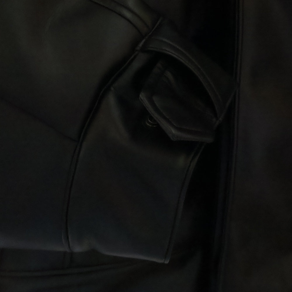 THE RERACS(ザ リラクス) 21AW フェイクレザー パテッド モンスターパーカー ジャケット ブラック