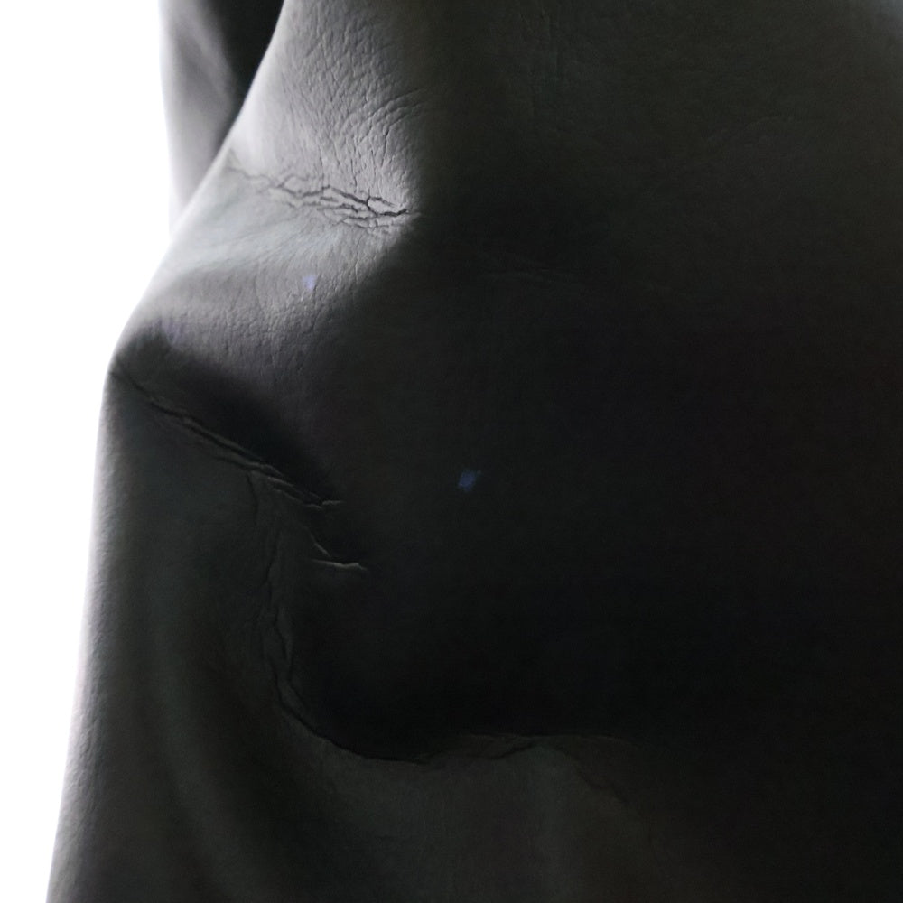 THE RERACS(ザ リラクス) 21AW フェイクレザー パテッド モンスターパーカー ジャケット ブラック