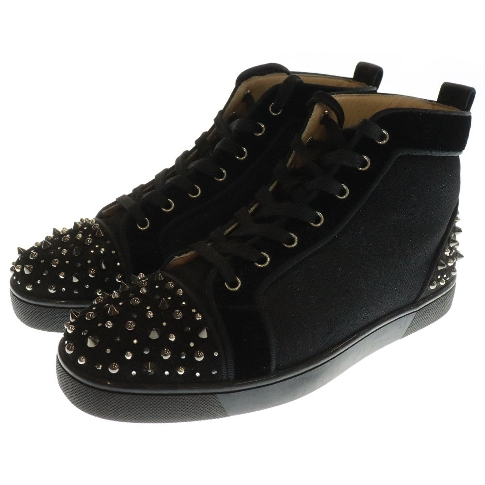 CHRISTIAN LOUBOUTIN(クリスチャンルブタン) LOUIS SPIKE ルイス スパイク スタッズ ハイカット レザー スニーカー ブラック