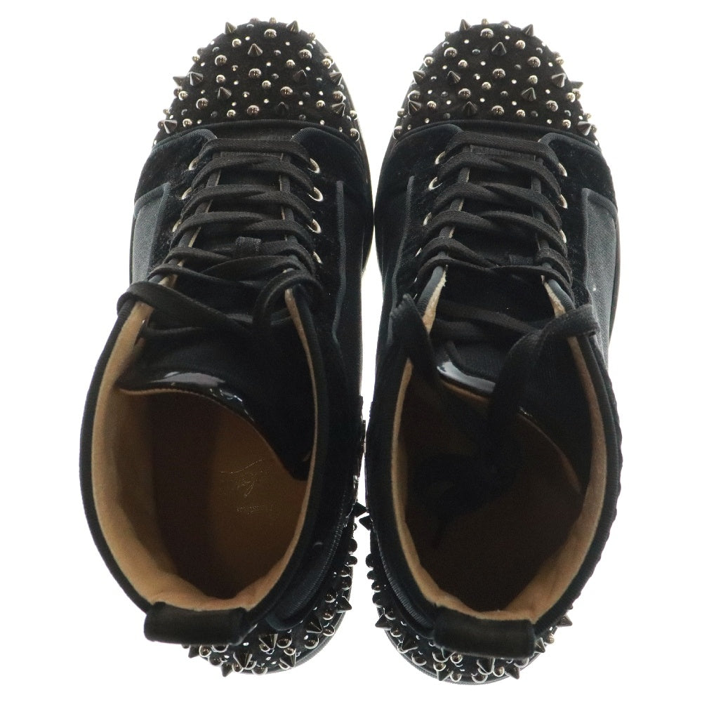 CHRISTIAN LOUBOUTIN(クリスチャンルブタン) LOUIS SPIKE ルイス スパイク スタッズ ハイカット レザー スニーカー ブラック