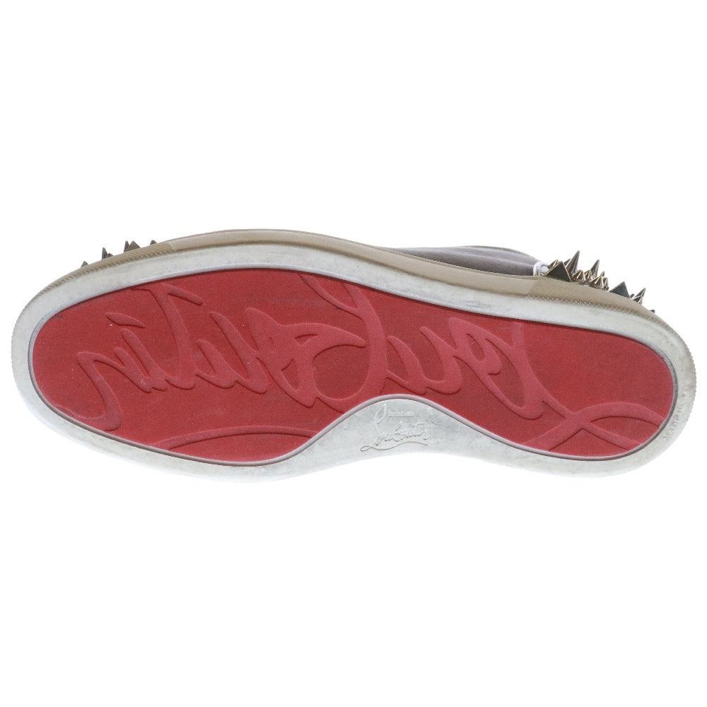 CHRISTIAN LOUBOUTIN(クリスチャンルブタン) LOU PIK PIK 2 スタッズ レザー ハイカット スニーカー グレー