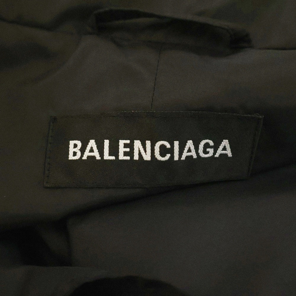 BALENCIAGA(バレンシアガ) ロゴタグ付き オーバーサイズポリエステルロングコート ブラック 572377 TED14