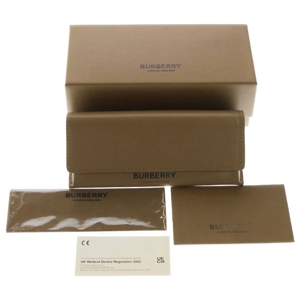 BURBERRY(バーバリー) B 2383-T-D 3001 ライトハバナ フルメタル サーモント ウェリントンフレーム アイウェア メガネ 眼鏡 ブラック 度入り