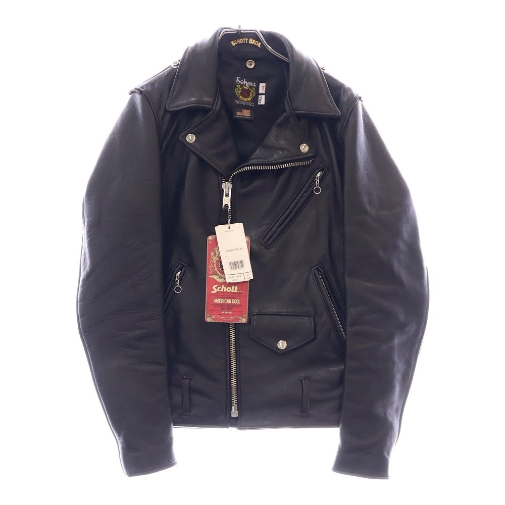 SCHOTT(ショット) 217US SHEEP ONESTAR シープ ワンスター ダブル ライダース ジャケット ブラック 7823950093