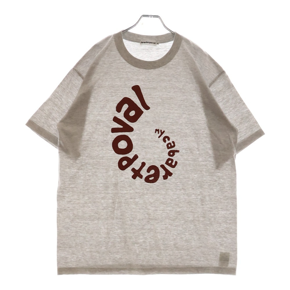CABARET POVAL(キャバレーポバール) 25SS ロゴプリントTシャツ グレー
