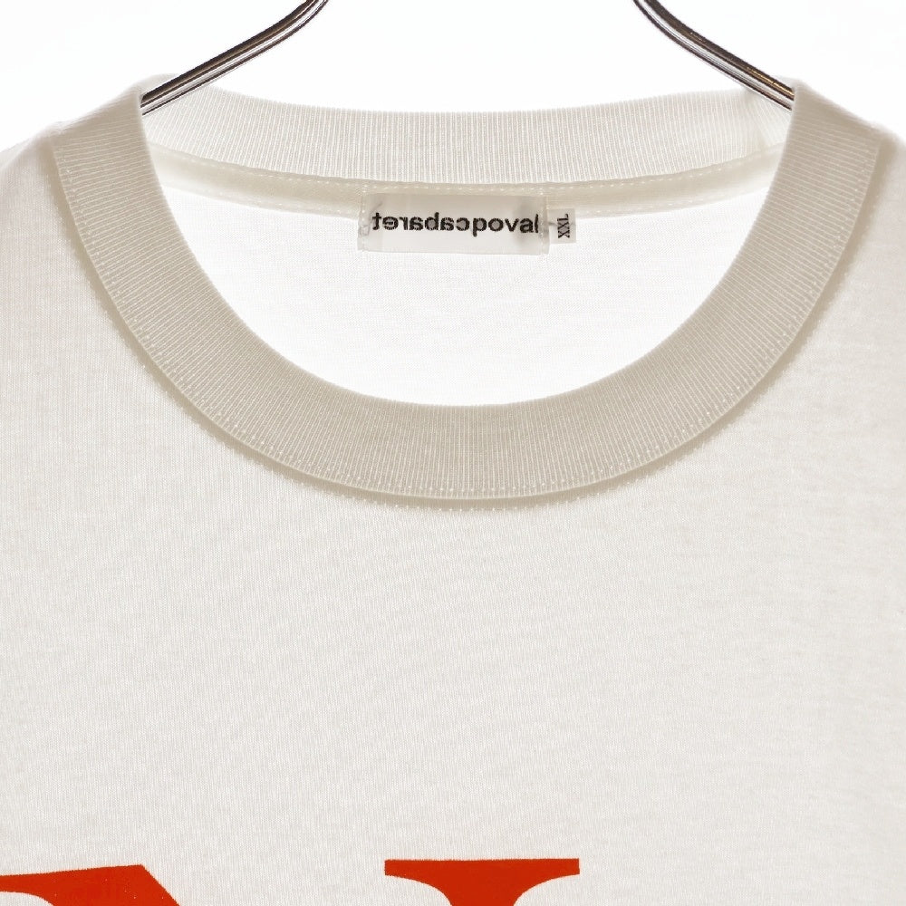 CABARET POVAL(キャバレーポバール) 25SS NO バックロゴプリントTシャツ ホワイト