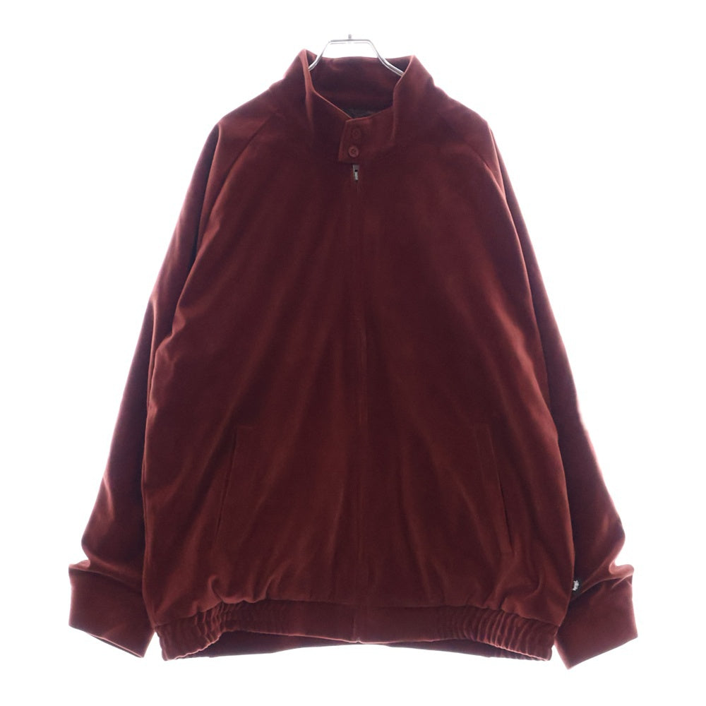 STUSSY(ステューシー) ZIP UP VELOUR JACKET ジップ アップ ベロア ジャケット バーガンディ
