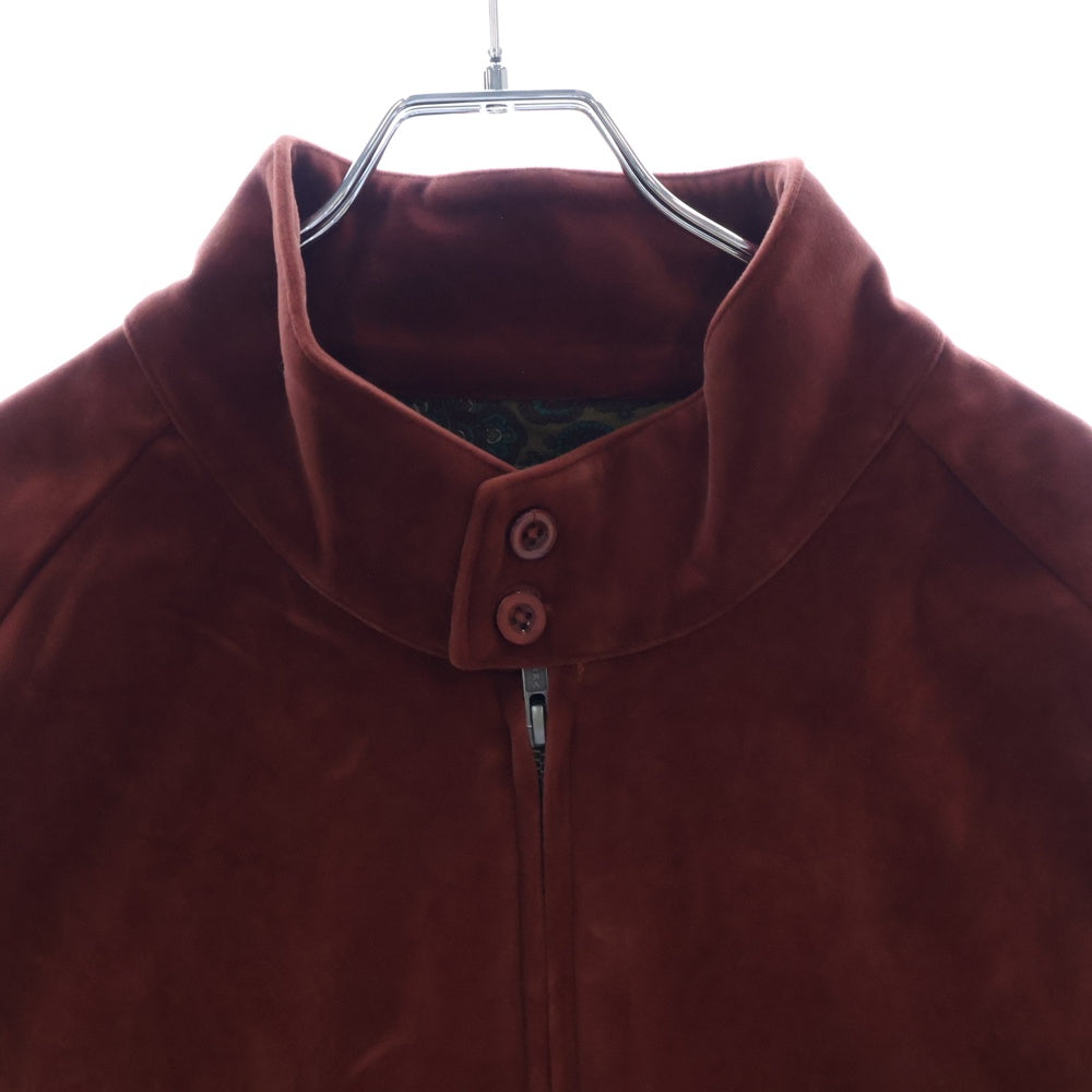 STUSSY(ステューシー) ZIP UP VELOUR JACKET ジップ アップ ベロア ジャケット バーガンディ