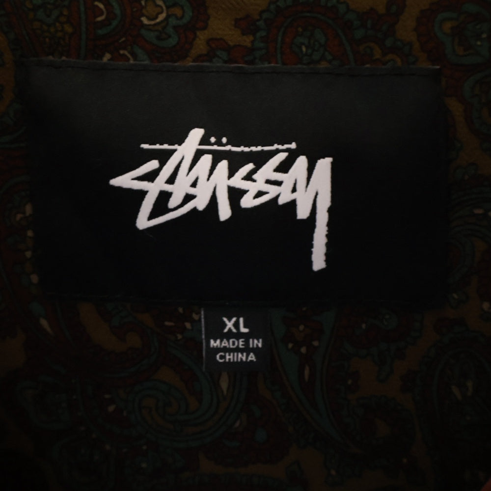 STUSSY(ステューシー) ZIP UP VELOUR JACKET ジップ アップ ベロア ジャケット バーガンディ