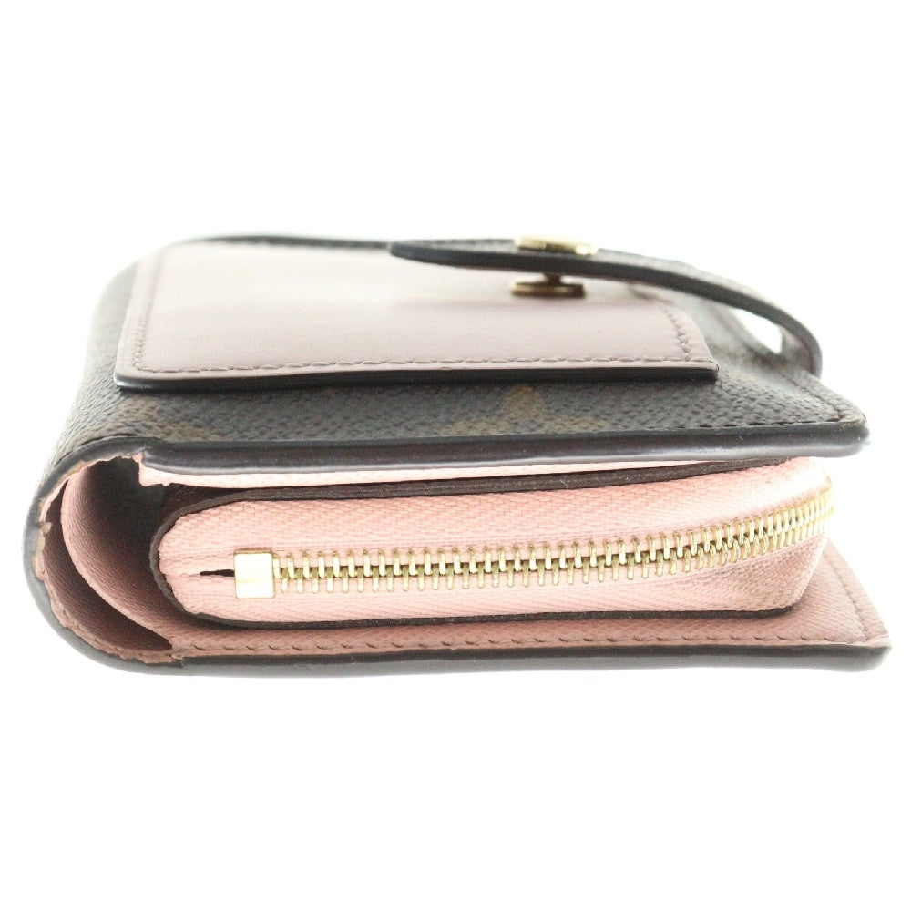 LOUIS VUITTON(ルイヴィトン) ポルトフォイユ ジュリエット コンパクトウォレット 二つ折り財布 ブラウン/ピンク レディース M80973 RFID