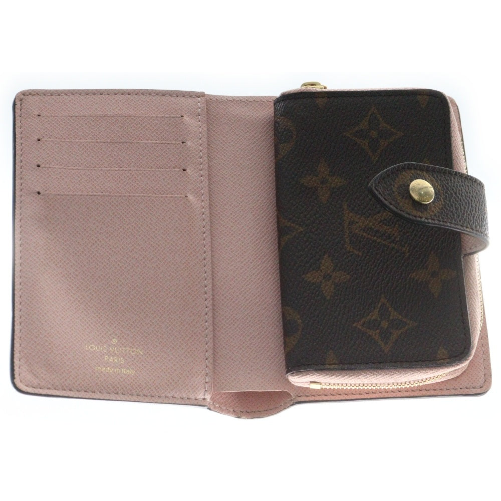 LOUIS VUITTON(ルイヴィトン) ポルトフォイユ ジュリエット コンパクトウォレット 二つ折り財布 ブラウン/ピンク レディース M80973 RFID