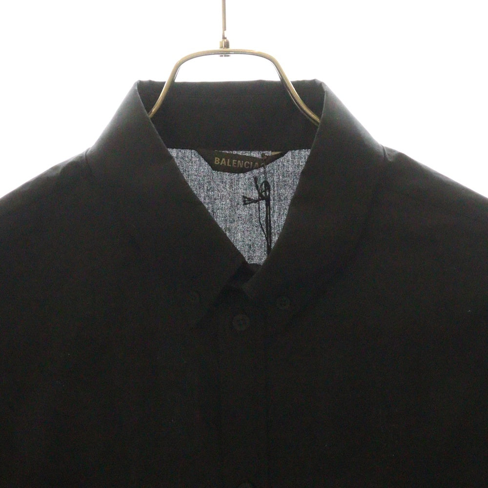 BALENCIAGA(バレンシアガ) Tape L/S Shirt テープロゴ 長袖シャツ ブラック 738760 TNM60