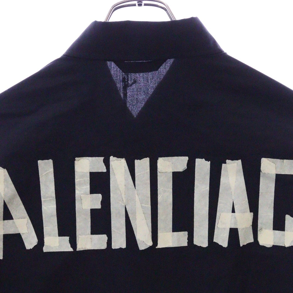 BALENCIAGA(バレンシアガ) Tape L/S Shirt テープロゴ 長袖シャツ ブラック 738760 TNM60
