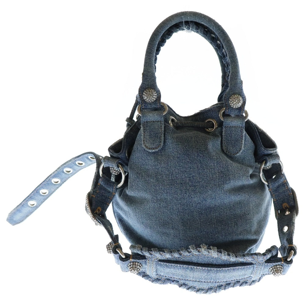 BALENCIAGA(バレンシアガ) LE CAGOLE ルカゴールXS デニム 2WAYハンドバッグ ショルダーバッグ インディゴ 702432 4715