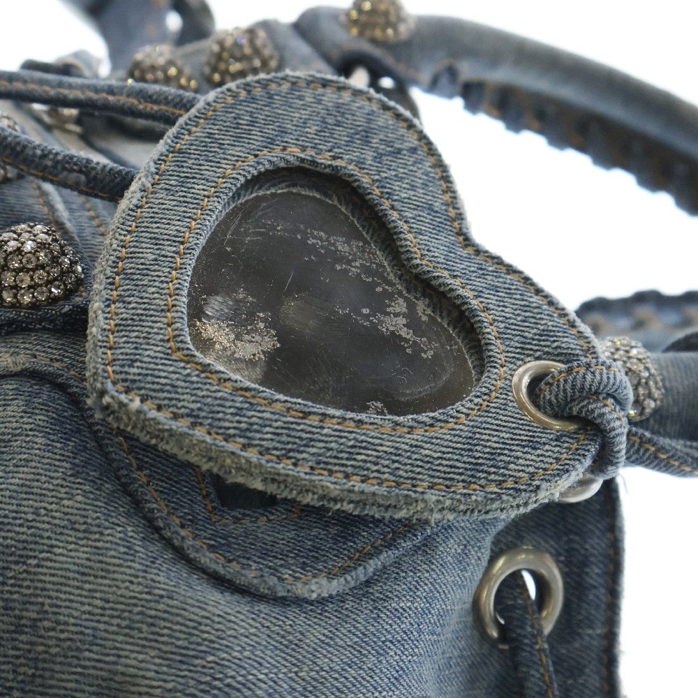 BALENCIAGA(バレンシアガ) LE CAGOLE ルカゴールXS デニム 2WAYハンドバッグ ショルダーバッグ インディゴ 702432 4715