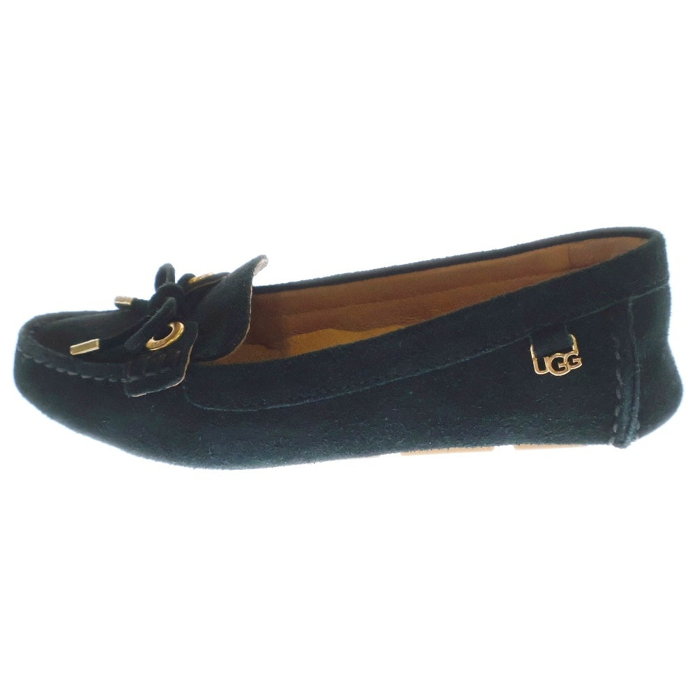 UGG(アグ) EEVON イーボン スエード モカシン デッキシューズ ブラック レディース US5/22cm 1112284W