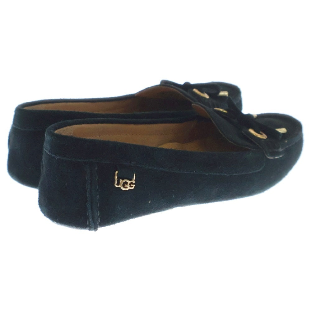 UGG(アグ) EEVON イーボン スエード モカシン デッキシューズ ブラック レディース US5/22cm 1112284W
