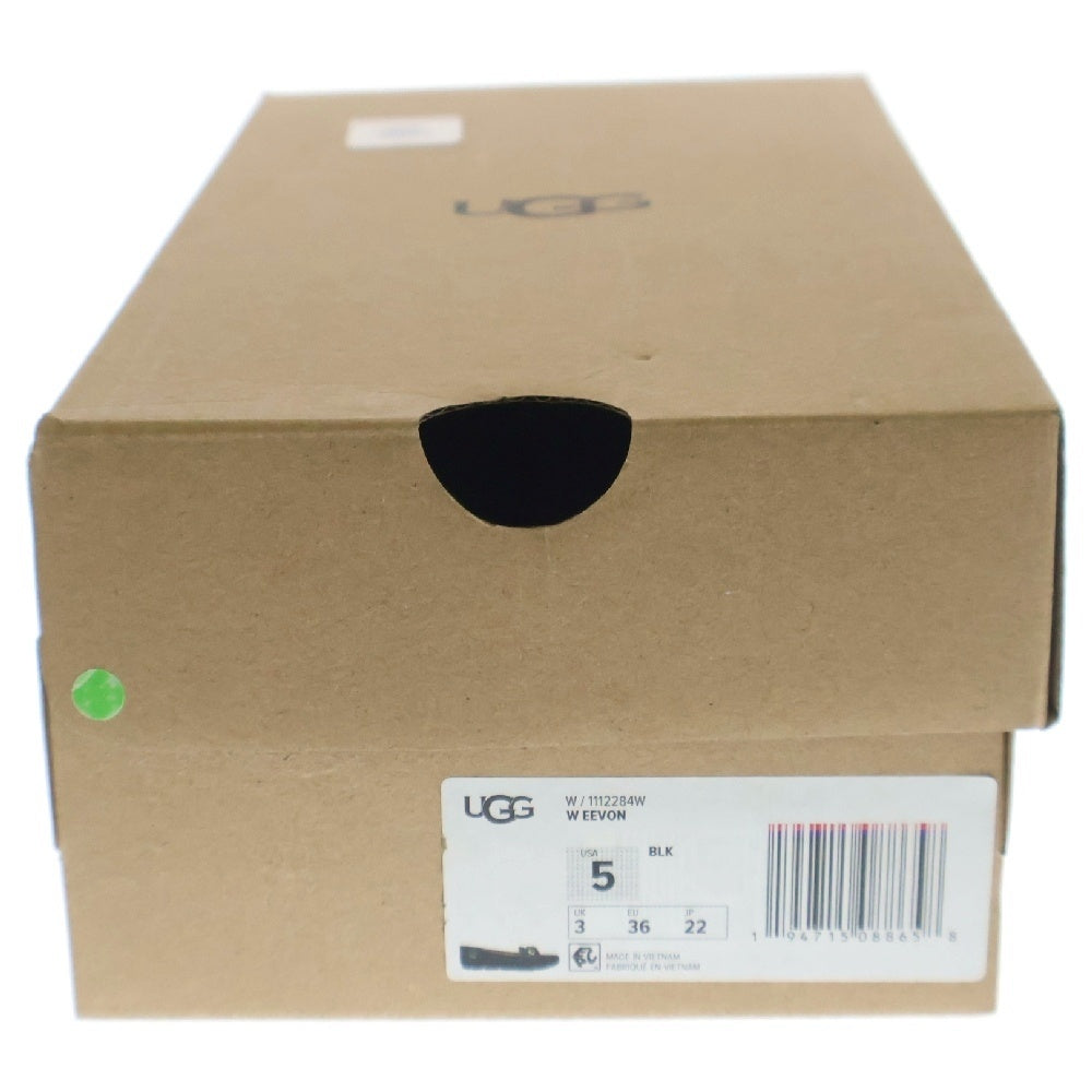 UGG(アグ) EEVON イーボン スエード モカシン デッキシューズ ブラック レディース US5/22cm 1112284W