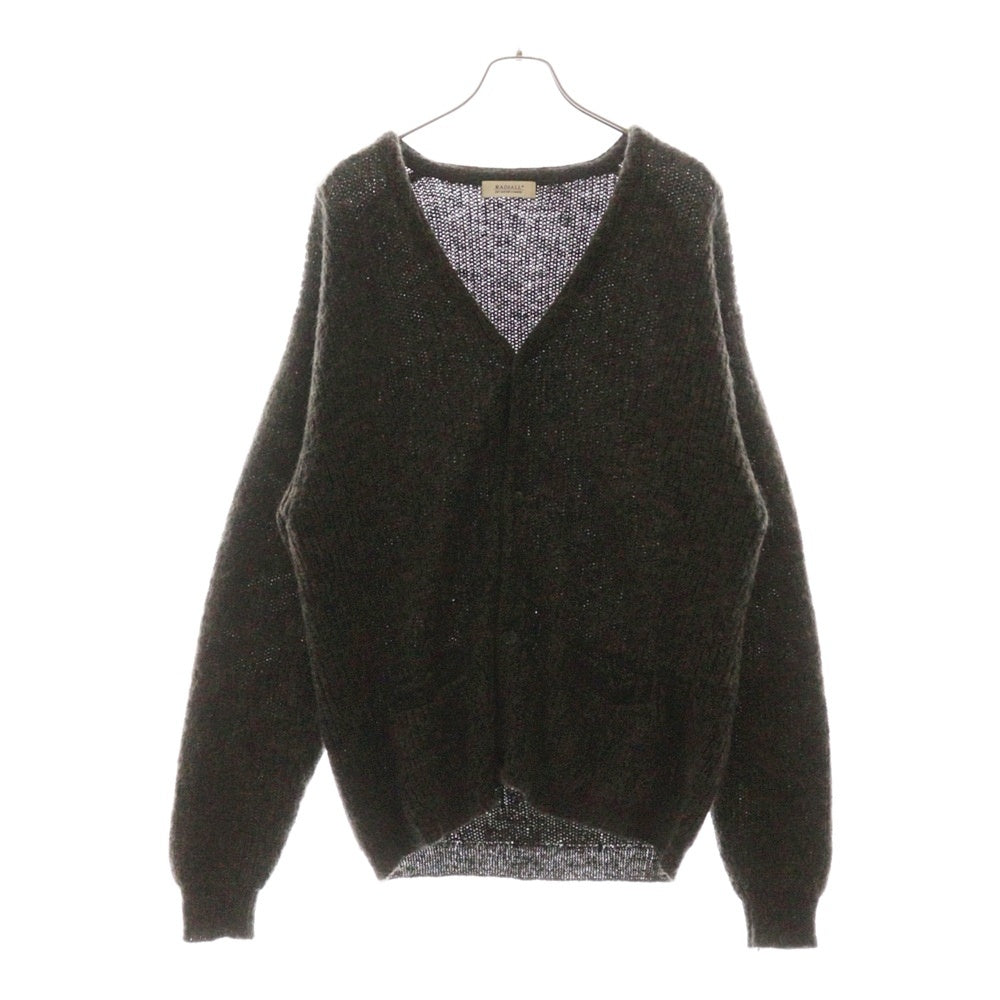 RADIALL(ラディアル) CARDIGAN SWEATER L/S モヘヤ混 ウールニットカーディガン ブラウン RAD-22AW-KNIT002