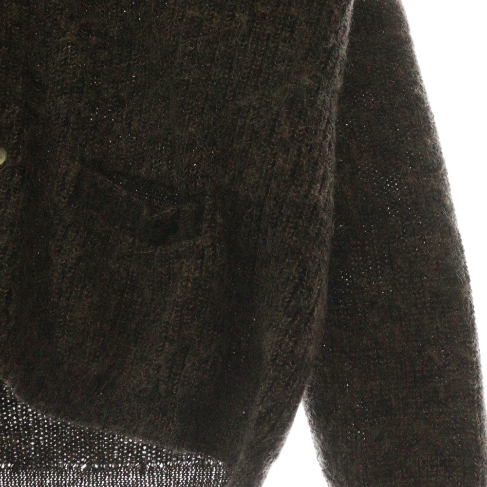 RADIALL(ラディアル) CARDIGAN SWEATER L/S モヘヤ混 ウールニットカーディガン ブラウン RAD-22AW-KNIT002
