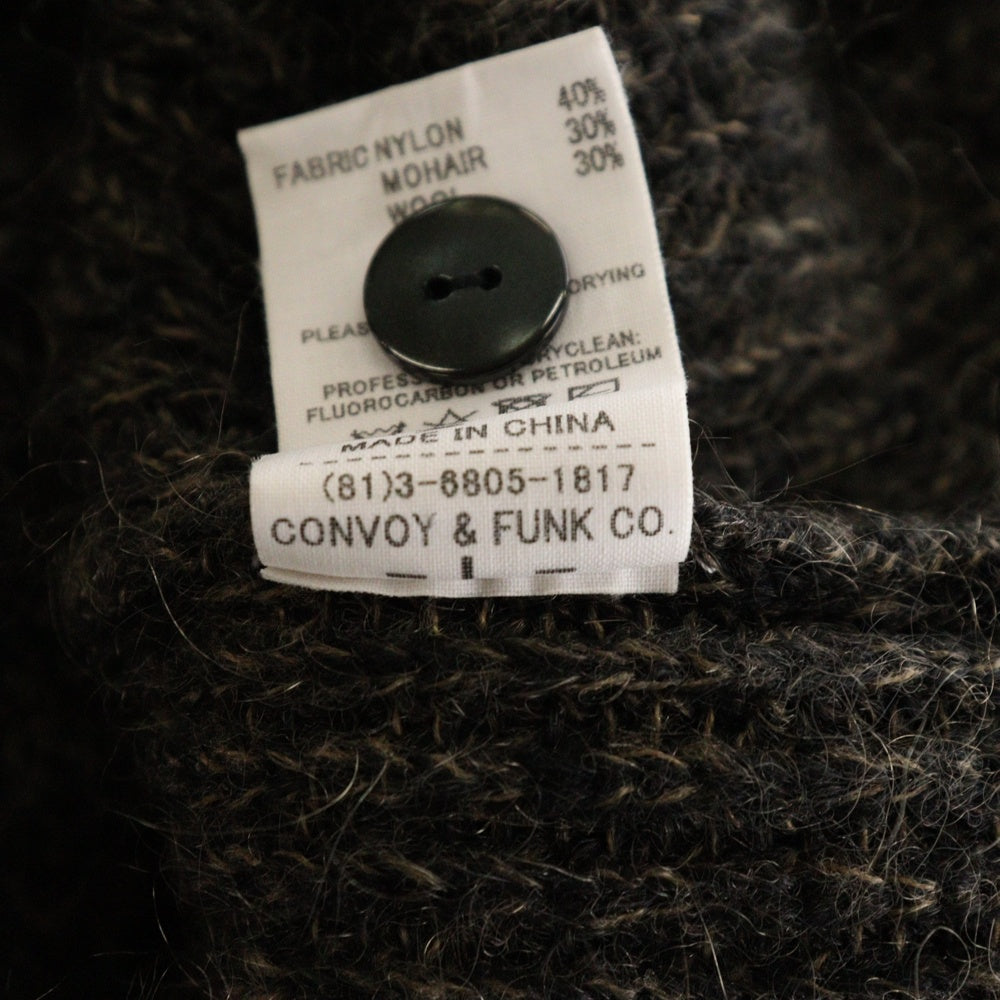 RADIALL(ラディアル) CARDIGAN SWEATER L/S モヘヤ混 ウールニットカーディガン ブラウン RAD-22AW-KNIT002