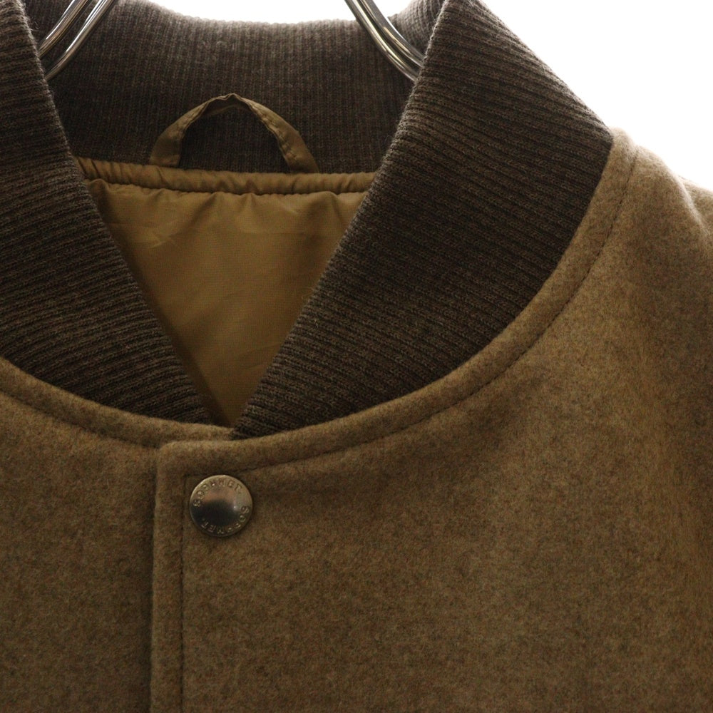 SOPHNET.(ソフネット) 24AW LEATHER SLEEVE VARSITY JACKET レザースリーブ バーシティ ジャケット ブラウン SOPH-242009