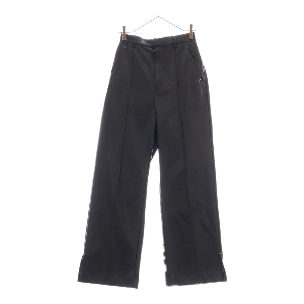 AMERI(アメリ) PIN TUCK SYNTHETIC LEATHER PANTS ピンタック シンセティック レザーパンツ ネイビー 01320870680