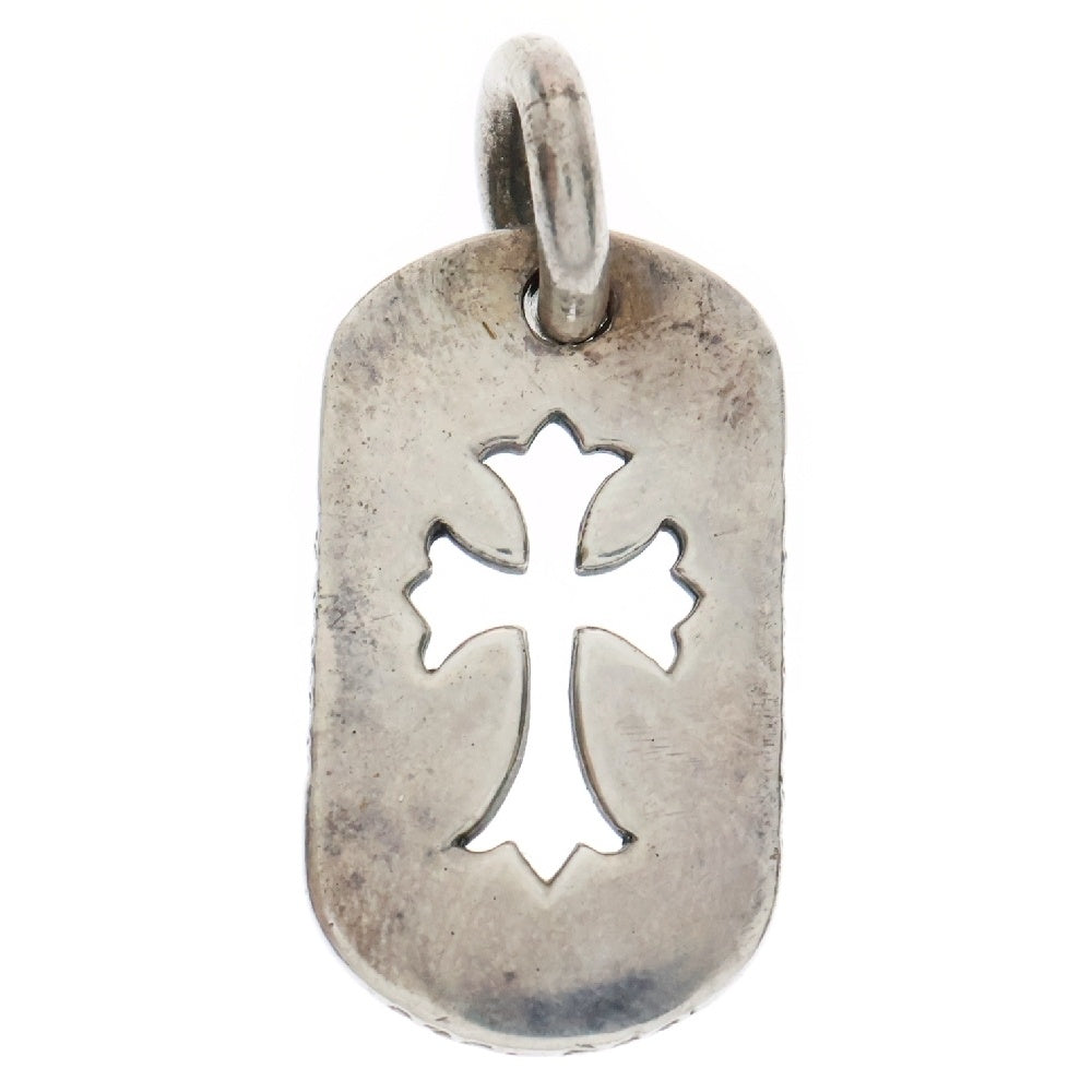 CHROME HEARTS(クロムハーツ) D TAG SML CO CRS 青山限定 ドッグタグ スモール カットアウトクロス ネックレストップ シルバー