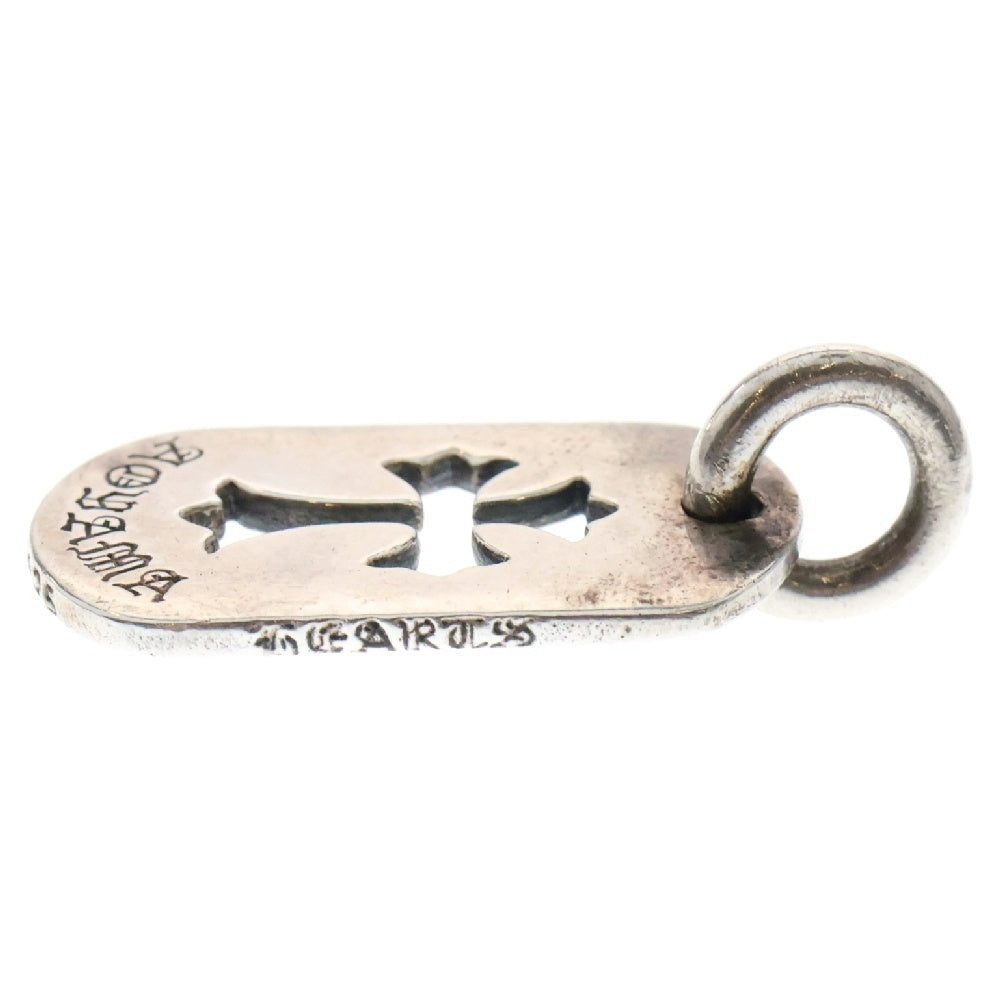 CHROME HEARTS(クロムハーツ) D TAG SML CO CRS 青山限定 ドッグタグ スモール カットアウトクロス ネックレストップ シルバー