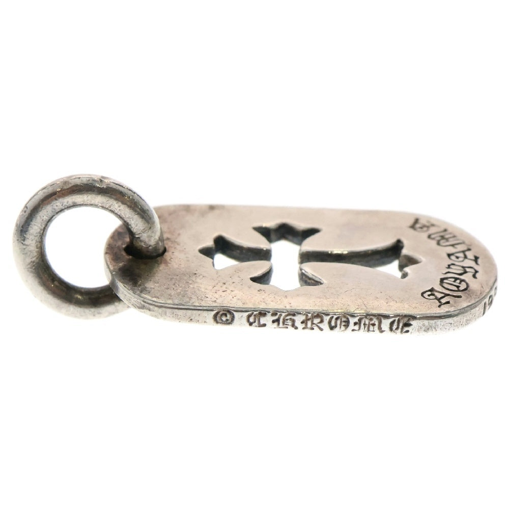 CHROME HEARTS(クロムハーツ) D TAG SML CO CRS 青山限定 ドッグタグ スモール カットアウトクロス ネックレストップ シルバー