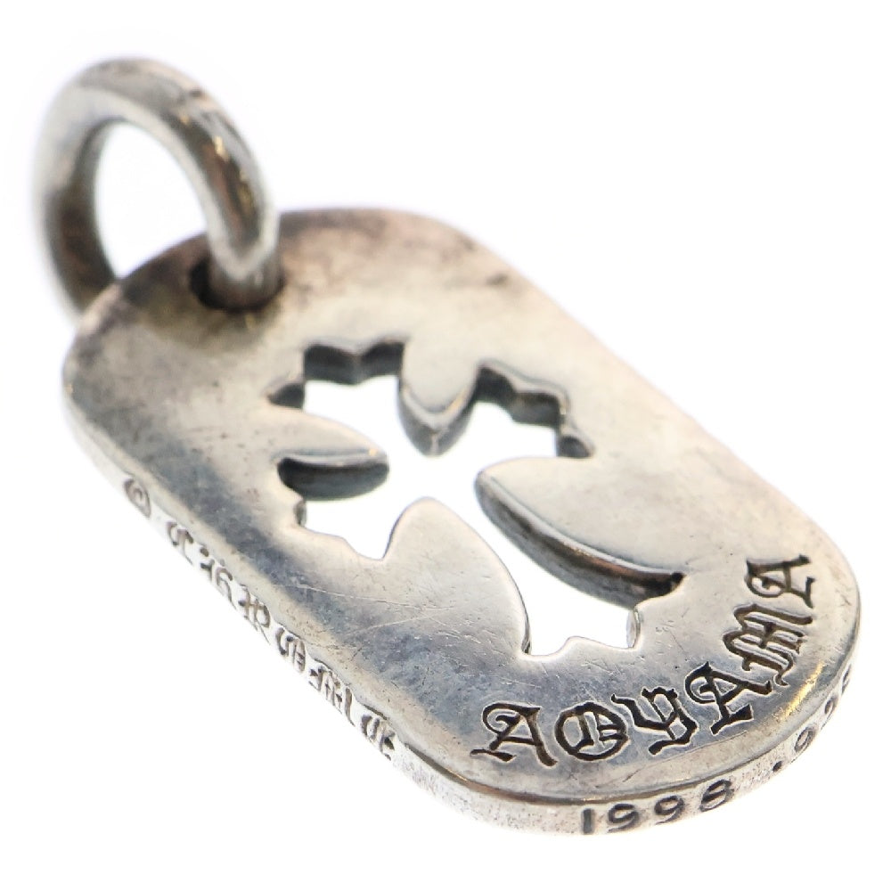 CHROME HEARTS(クロムハーツ) D TAG SML CO CRS 青山限定 ドッグタグ スモール カットアウトクロス ネックレストップ シルバー