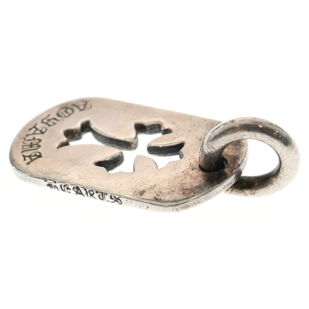 CHROME HEARTS(クロムハーツ) D TAG SML CO CRS 青山限定 ドッグタグ スモール カットアウトクロス ネックレストップ シルバー