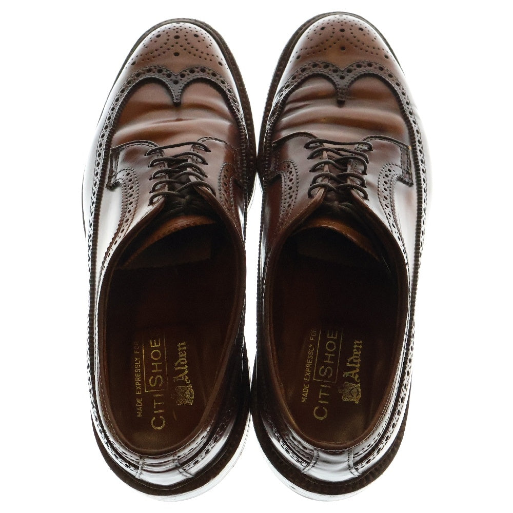 Alden(オールデン) CITI SHOES別注 LWB ロングウイングチップ ブルーチャー コードバンレザーシューズ ウィスキー ブラウン 97891