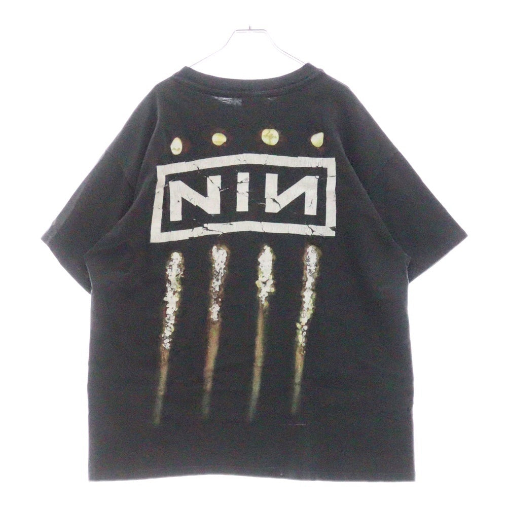 VINTAGE(ヴィンテージ) 90s NINE INCH NAILS THE DOWNWARD SPIRAL ALL SPORTタグ ヴィンテージ ナインインチネイルズ ダウンワードスパイラル プリント半袖Tシャツ ブラック