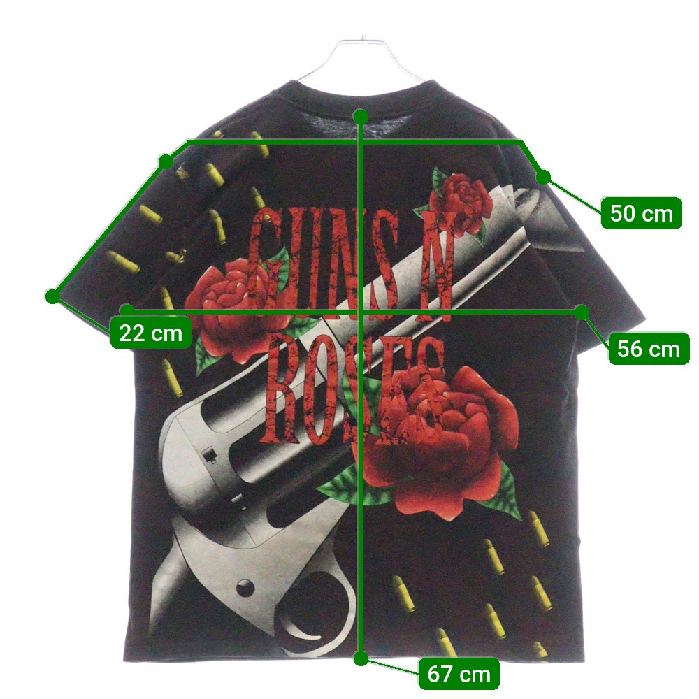 VINTAGE(ヴィンテージ) 90s GUNS N' ROSES 1993 OVP ONEITA ヴィンテージ ガンズ ローズ 半袖Tシャツ ブラック/レッド