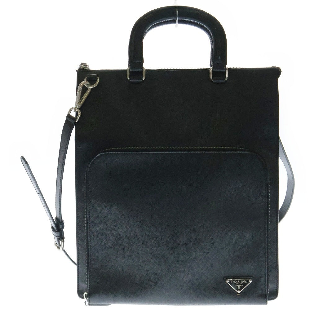 PRADA(プラダ) SAFFIANO TRAVEL サフィアーノ レザー トラベル 2WAYハンドバッグ ショルダーバッグ ブラック VR0062