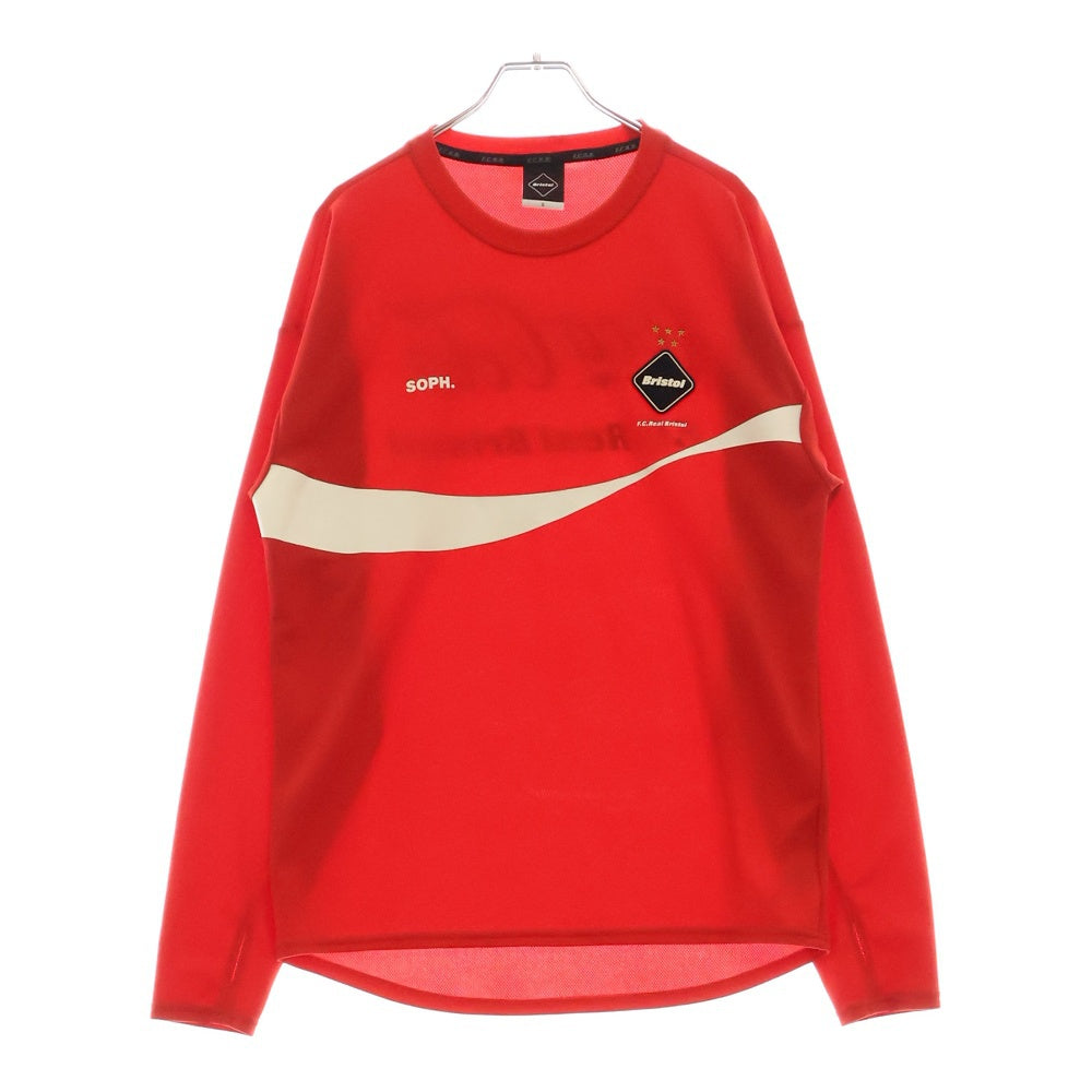 F.C.R.B./F.C.Real Bristol/FCRB(エフシーアールビー/エフシーレアルブリストル) 20SS COCA-COLA L/S TOUR TEE コカコーラ クルーネック 長袖ツアーTシャツ レッド FCRB-200005