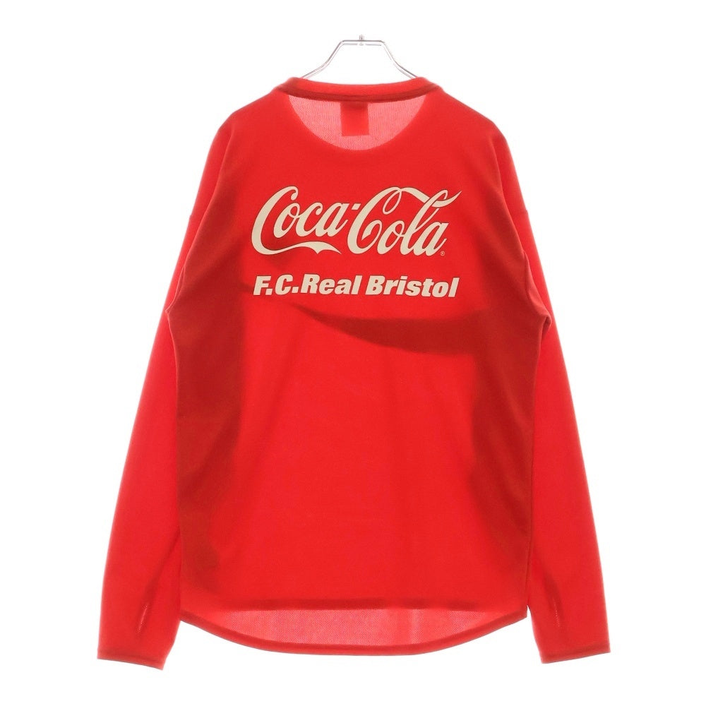 F.C.R.B./F.C.Real Bristol/FCRB(エフシーアールビー/エフシーレアルブリストル) 20SS COCA-COLA L/S TOUR TEE コカコーラ クルーネック 長袖ツアーTシャツ レッド FCRB-200005