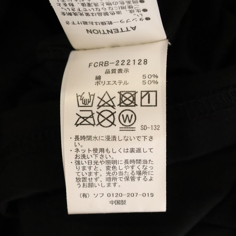 F.C.R.B./F.C.Real Bristol/FCRB(エフシーアールビー/エフシーレアルブリストル) 22AW SNEAKERWOLF L/S TEAM BAGGY TEE スニーカーウルフ バギーシルエット クルーネック 長袖Tシャツ カットソー ブラック FCRB-222128