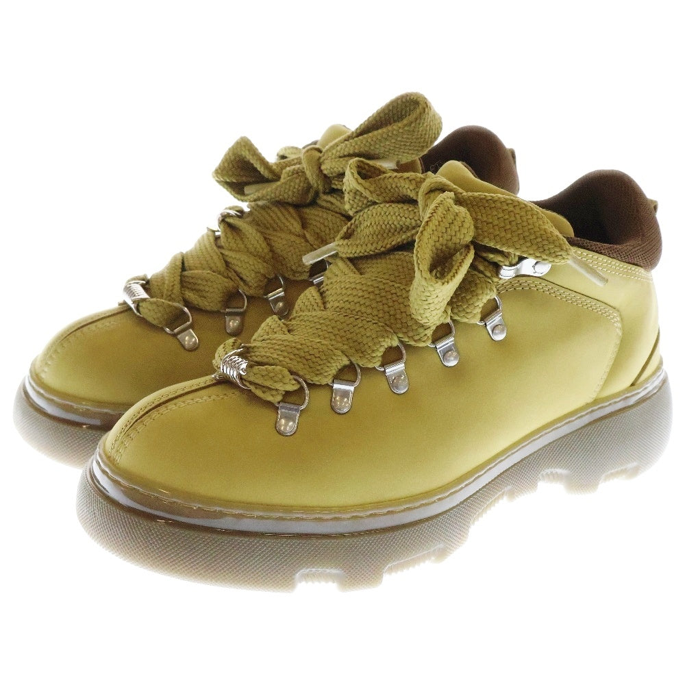 BURBERRY(バーバリー) 24SS ヌバックレザートレッキングブーツ マウンテンブーツ オリーブ