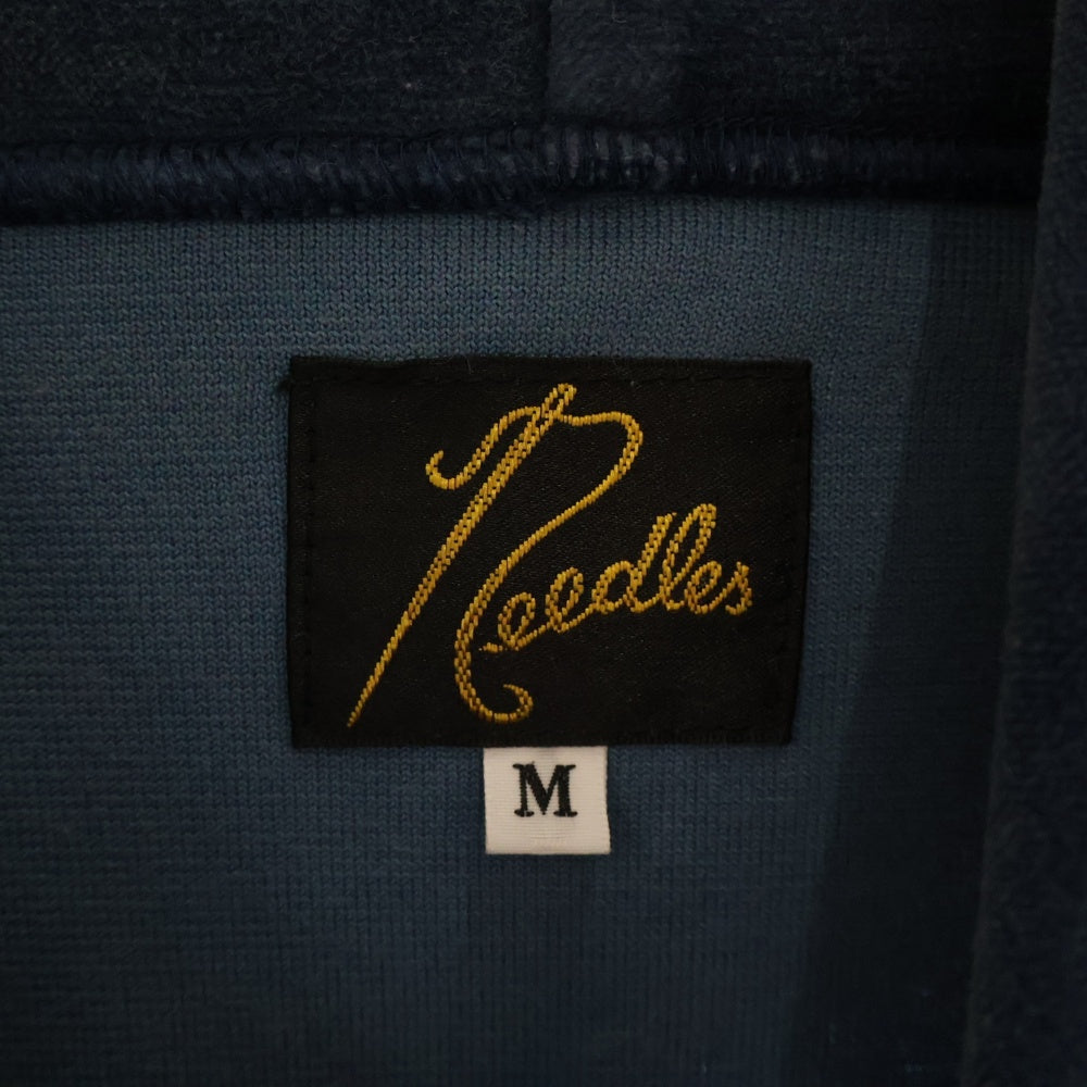 Needles(ニードルス) TRACK HOODIE ベロア トラックフーディー パーカー ライトブルー NS252