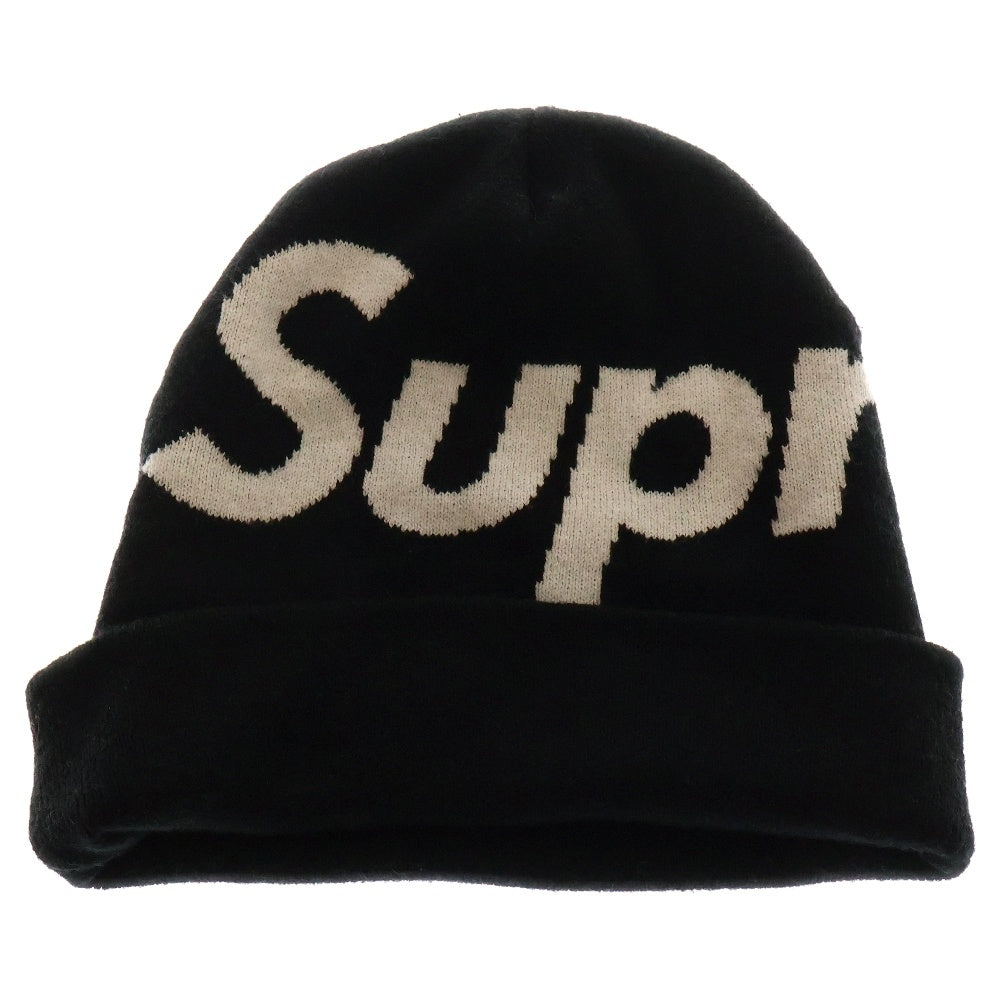 SUPREME(シュプリーム) Big Logo Beanie ビッグロゴビーニー コットンカシミヤ ニットキャップ ブラック